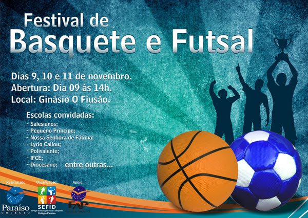 Atletas se preparam o Festival de Basquete e Futsal do Paraíso