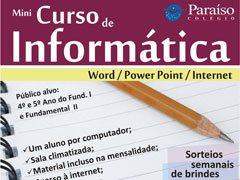 Colégio Paraíso promove curso de Informática
