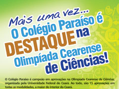 Colégio Paraíso é destaque em olimpíada cearense