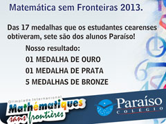 Colégio Paraíso tem a maior aprovação do Ceará em olimpíada internacional