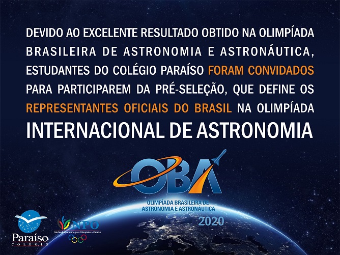 Pré-Seleção para Olimpíadas Internacionais de Astronomia 2020 