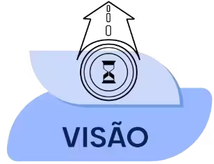 Título visão com desenho de ampulheta e estrada